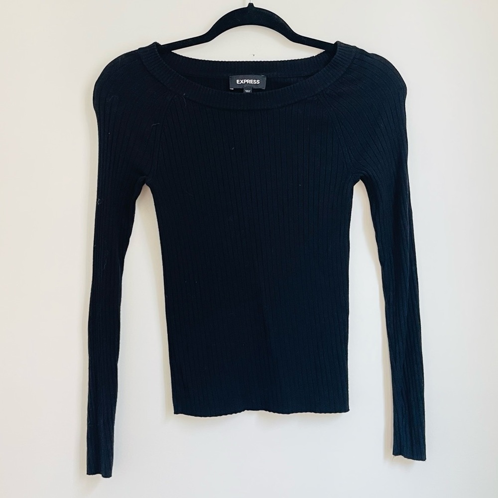 Express Ribbed Knit Top - Picture 2 of 3